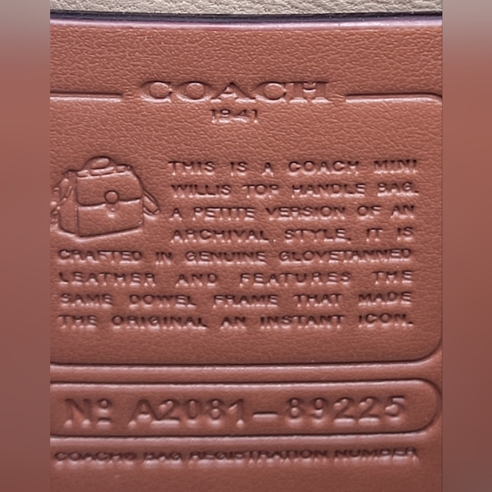 Coach Willis Top Handle 18, Flax, EUC, LIKE NEW! - Picture 10 of 16
